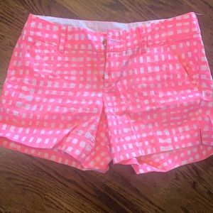 Lilly Pulitzer Pink Checked Shorts